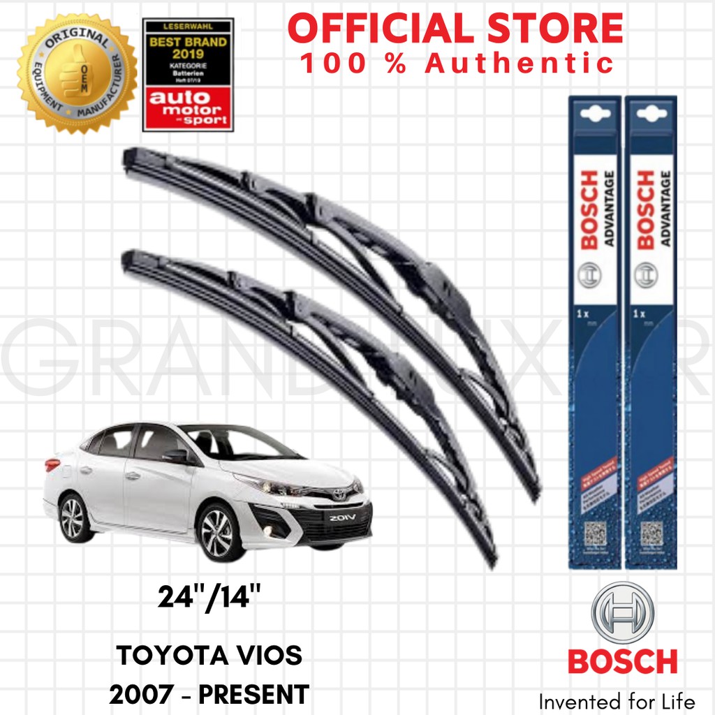 Bosch Advantage Wiper Blade Set For Toyota Vios 2007 Present 24 14