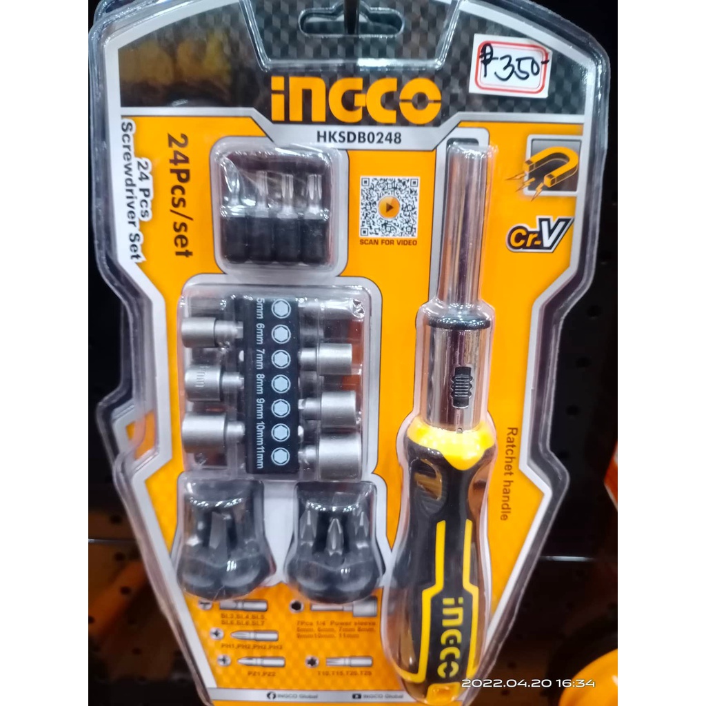 Ingco Original Ratchet Screw Driver Pcs Set Hksdb Shopee