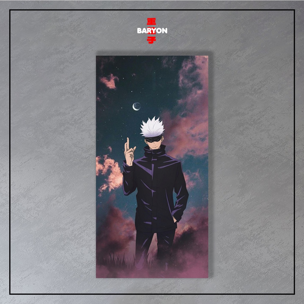 Hiasan Dinding Kayu Baryon Wall Decor Gojo Satoru Jujutsu Kaisen