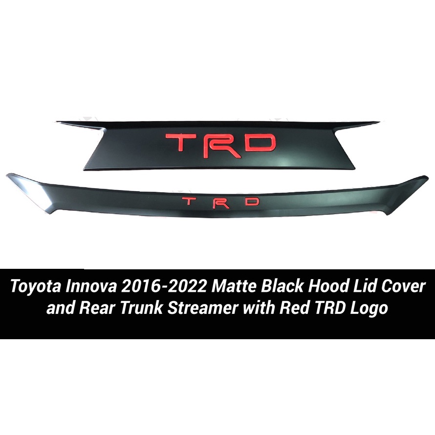 Toyota Innova Matte Black Hood Lid Cover And Rear Trunk