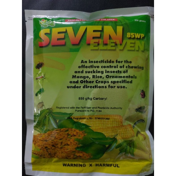 Seven Eleven 85WP 50g 250g Carbaryl Insecticide ITCT Like Sevin