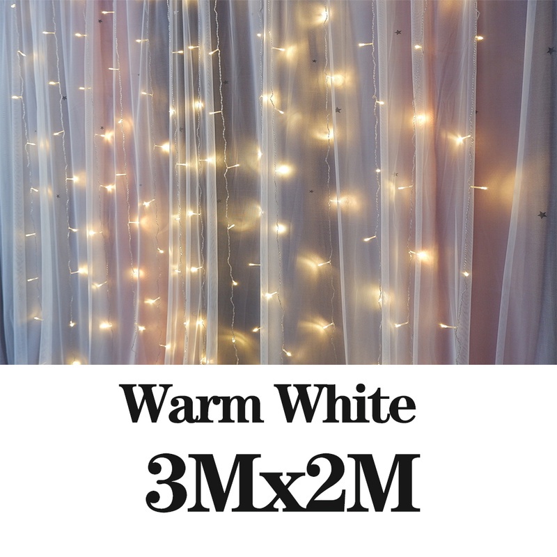 3x3M LED Icicle String Lights Christmas Fairy Lights Garland Outdoor