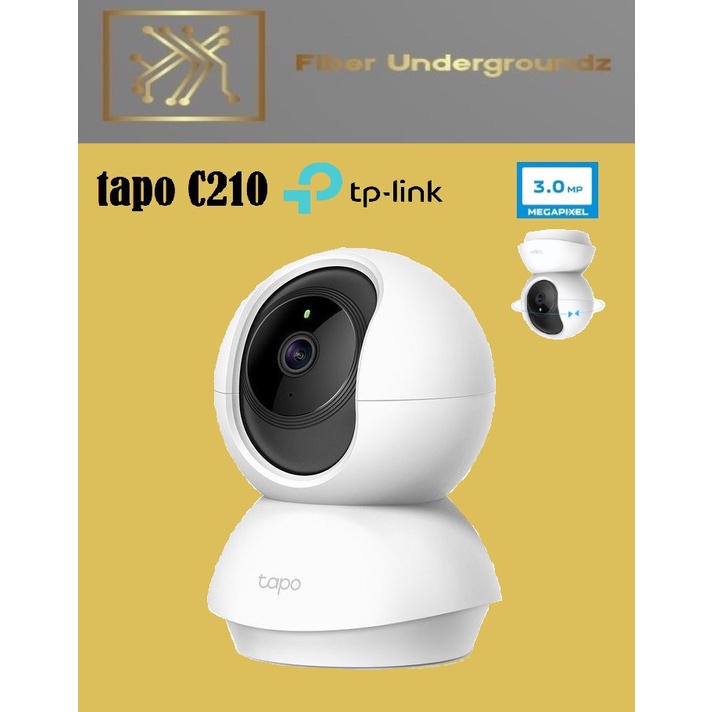 TAPO C210 Pan Tilt Home Security Wi Fi Camera 3mp Full HD Shopee