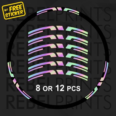 ENVE Holographic Oil Slick 8 Or 12 Pcs Wheel Rim Stickers Decals For