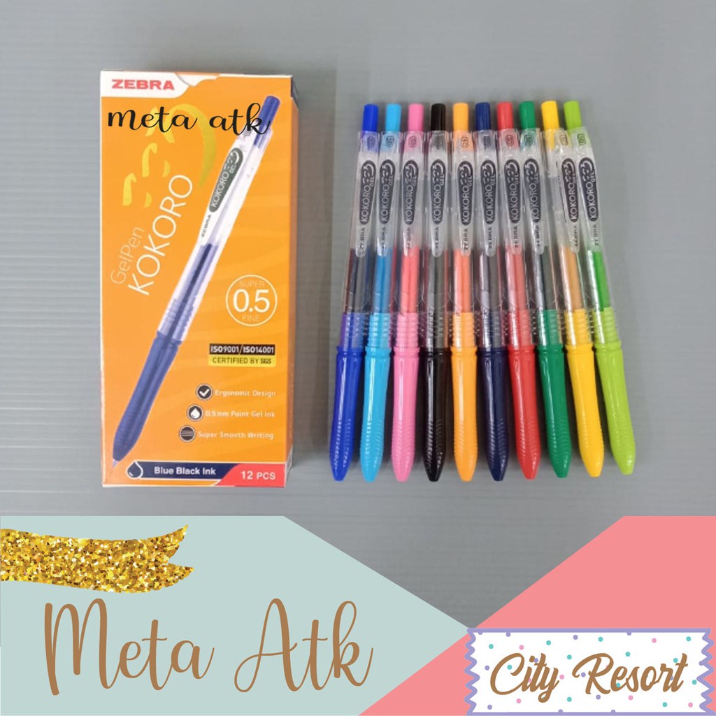 Kokoro Zebra Gel Pens Pens Pc Shopee Philippines