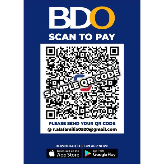 R A QR CODE ON SINTRA BOARD 5 X 7 GCASH MAYA BPI UNIONBANK RCBC P A