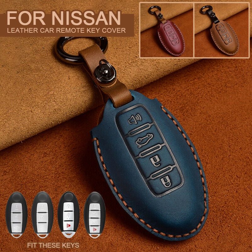 Handmade Leather Car Key Cover For Nissan Armada Gt R Altima