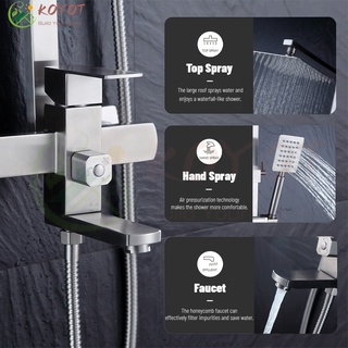 KOYOT Stainless Steel Bathroom Hot And Cold Square Rainfall Shower