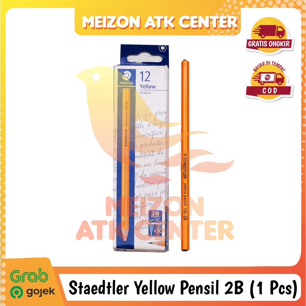 Staedtler YELLOW Pencil 2B 133 Exam Pencil 2B Pencil 1 PCS Shopee