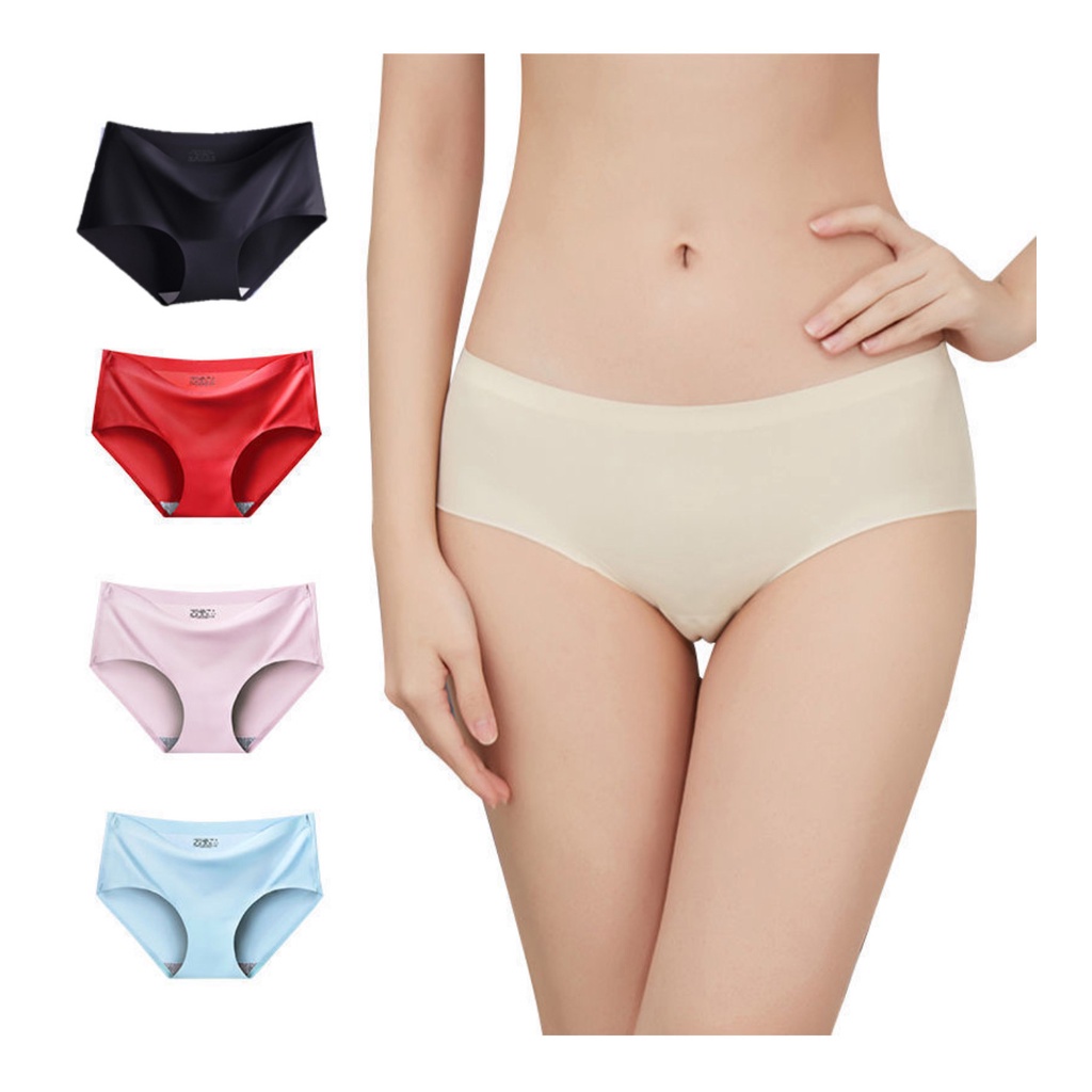 Women Ice Silk Seamless Panty Sexy Lingerie Underwear Panties Shopee