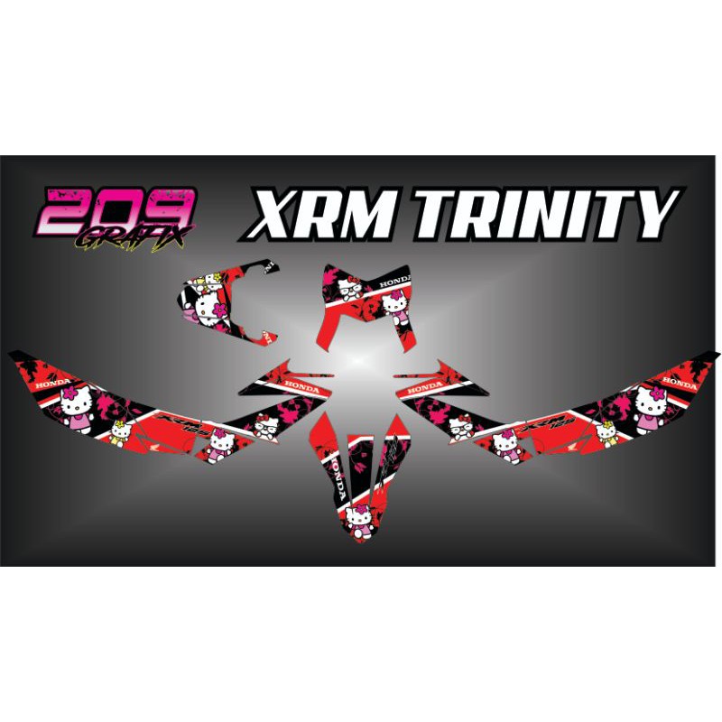 Honda Xrm Trinity Carb Decals Sticker Shopee Philippines