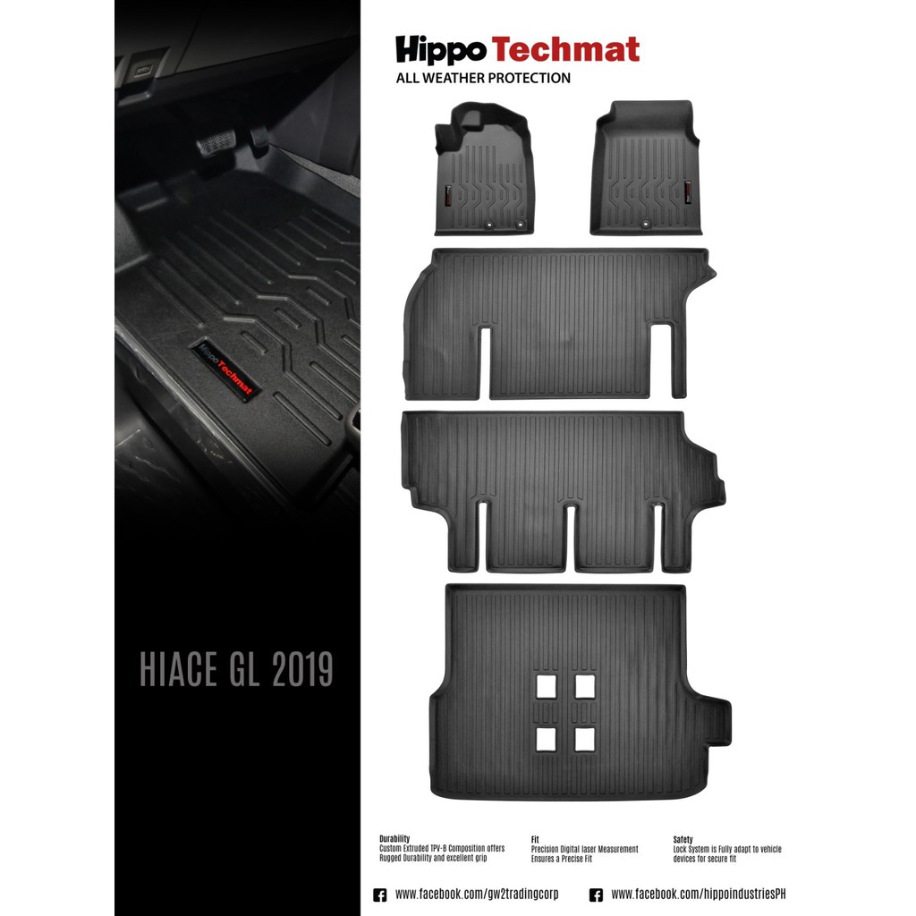 Toyota Hi Ace Gl Grandia Up Rows Hippo Techmat Pro Shopee