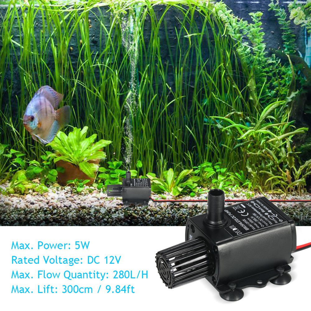 Decdeal Dc V W Ultra Quiet Mini Brushless Water Pump Waterproof