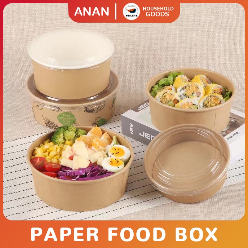 Pcs Meal Paper Box Kraft Paper Box Take Out Box Takoyaki Chicken