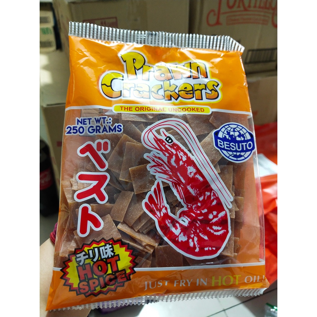 Besuto Prawn Crackers Grams Assorted Flavors Shopee Philippines