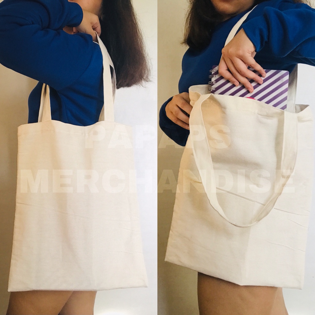 Plain Canvas Katsa Tote Bag Papaps Merchandise Shopee Philippines