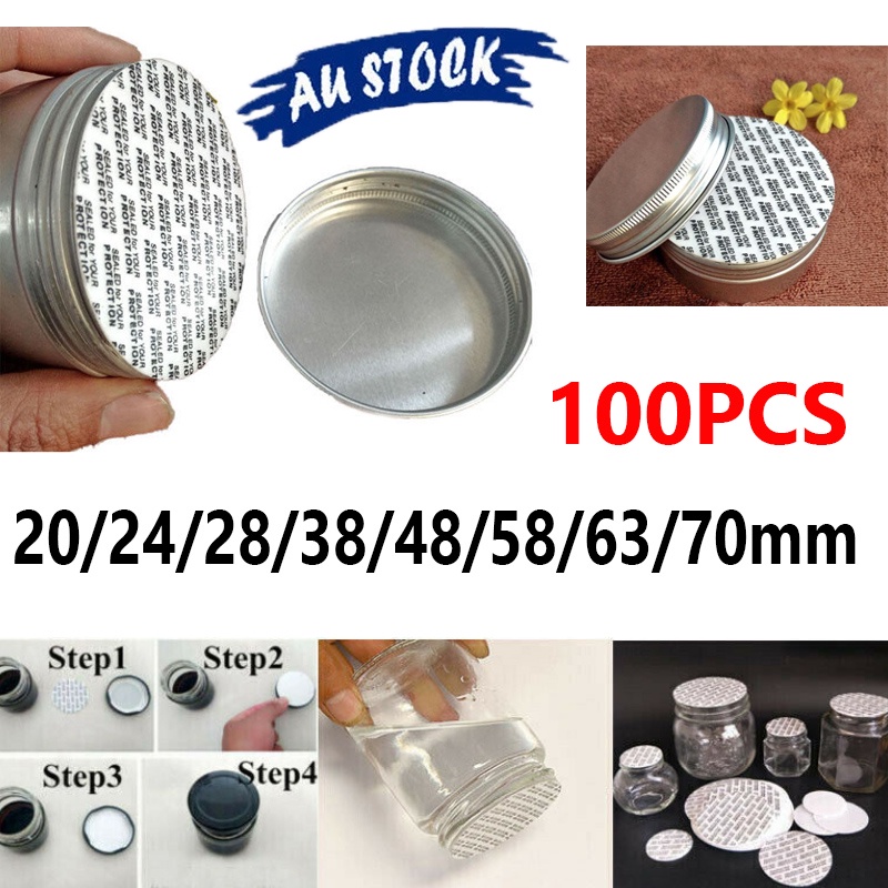 PH Stock 100PCS Press Seal Cap Liners Jar Bottle Foam Self Adhesive