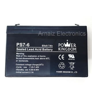 Power Kingdom V Ah Sla Rechargeable Battery Pk Valve Regulated