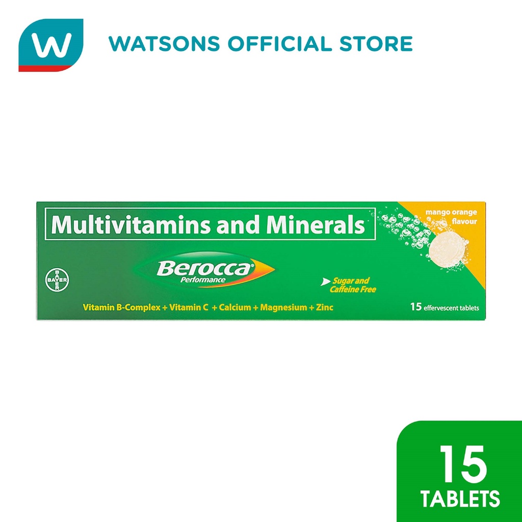 Berocca Mango Orange Vitamin B Complex Ascorbic Acid Calcium