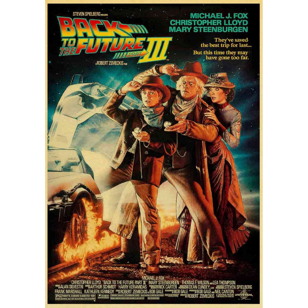 Sci Fi Back To The Future Film Propaganda Retro Kraft Poster Decorative