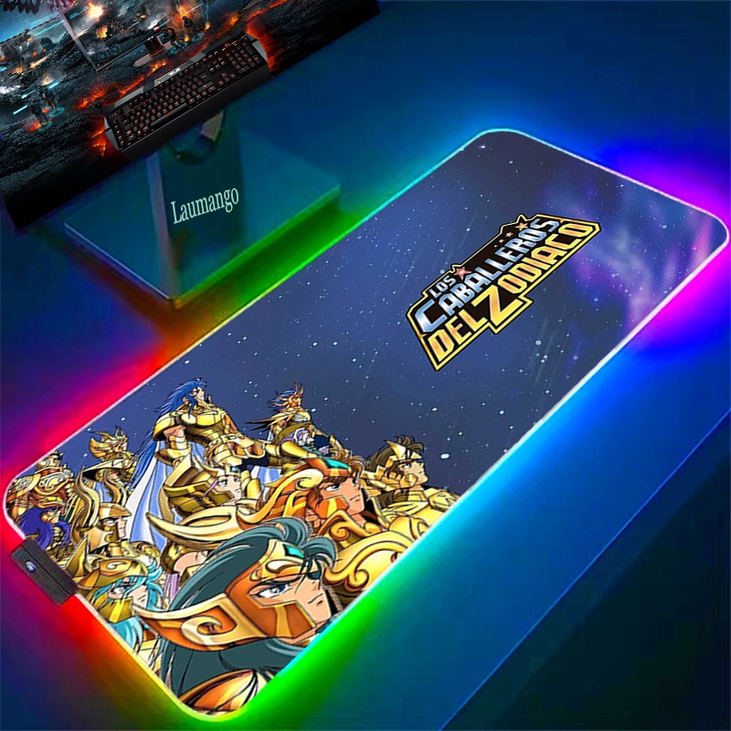 Saint Seiya Rgb Keyboard Gaming Mouse Pad Xxl Mousepad Gamer Carpet