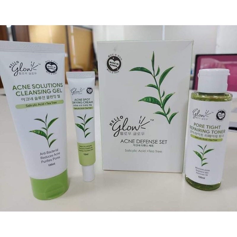 Hello Glow Acne Defense Set By Ever Bilena Shopee Philippines