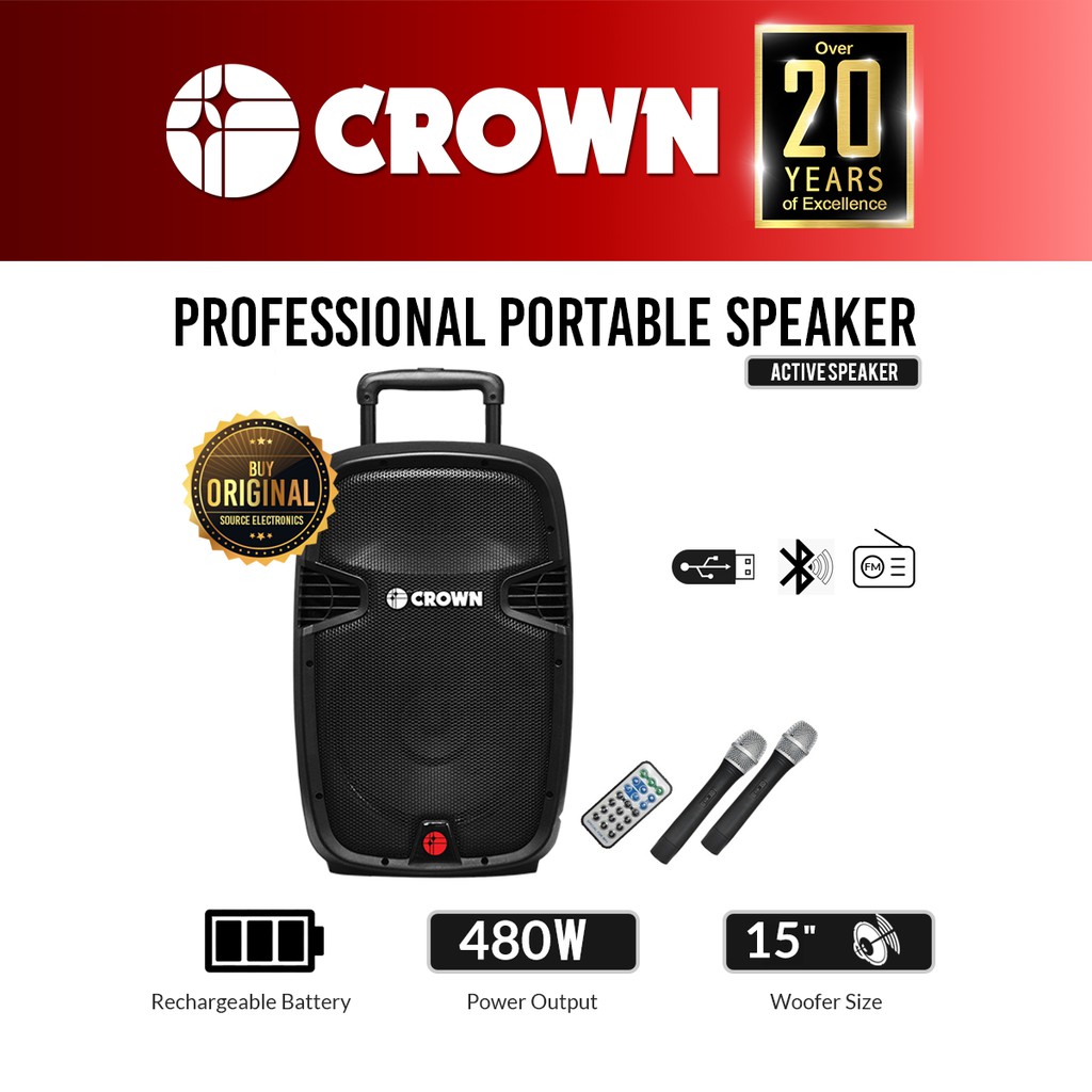 Crown PRO 5008R 15 Portable Professional Speaker System Shopee