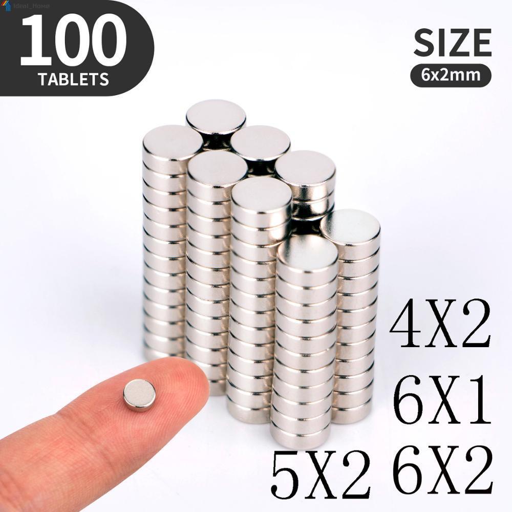 20 50 100PCS Lot 4X2 5x2 6x1 6x2mm Magnet Hot Small Round Magnet Strong