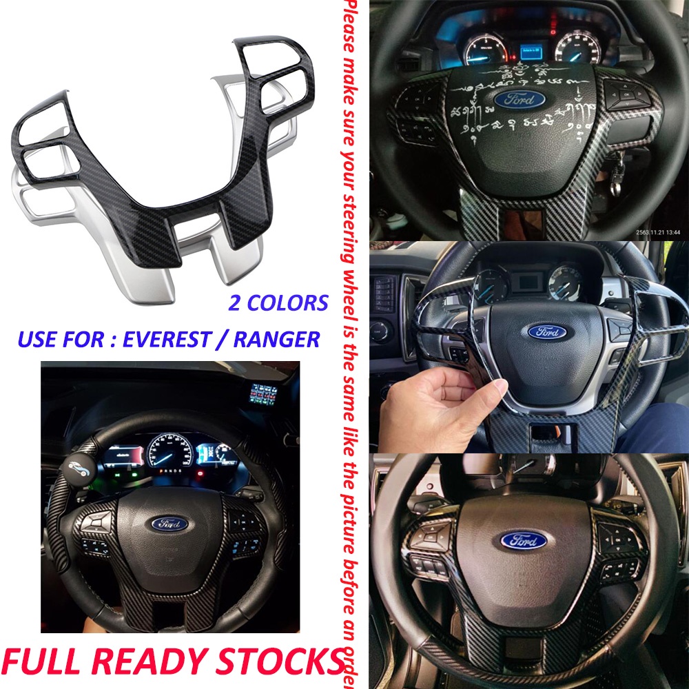 3 Colors Car Steering Wheel Panel Cover Trim Frame Decorator Sticker