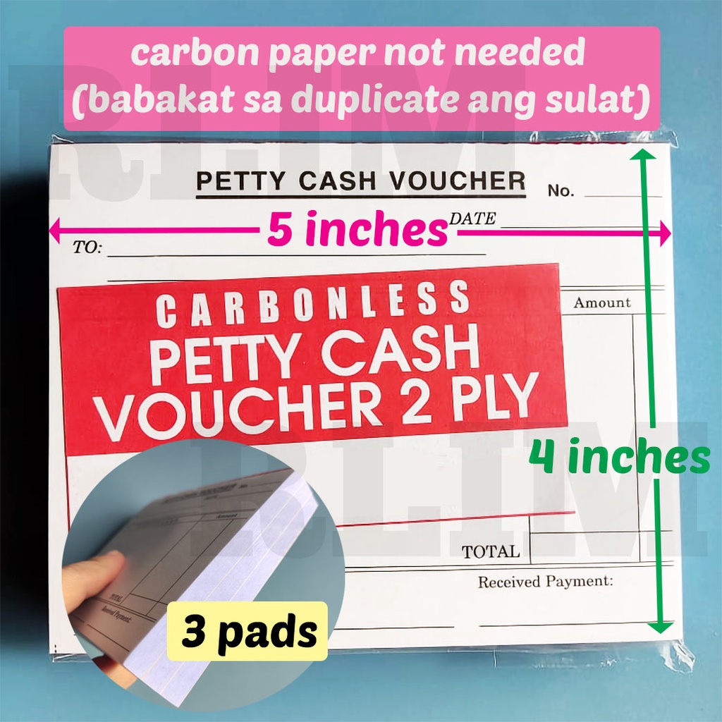 Carbonless Petty Cash Voucher Ply Pads Shopee Philippines