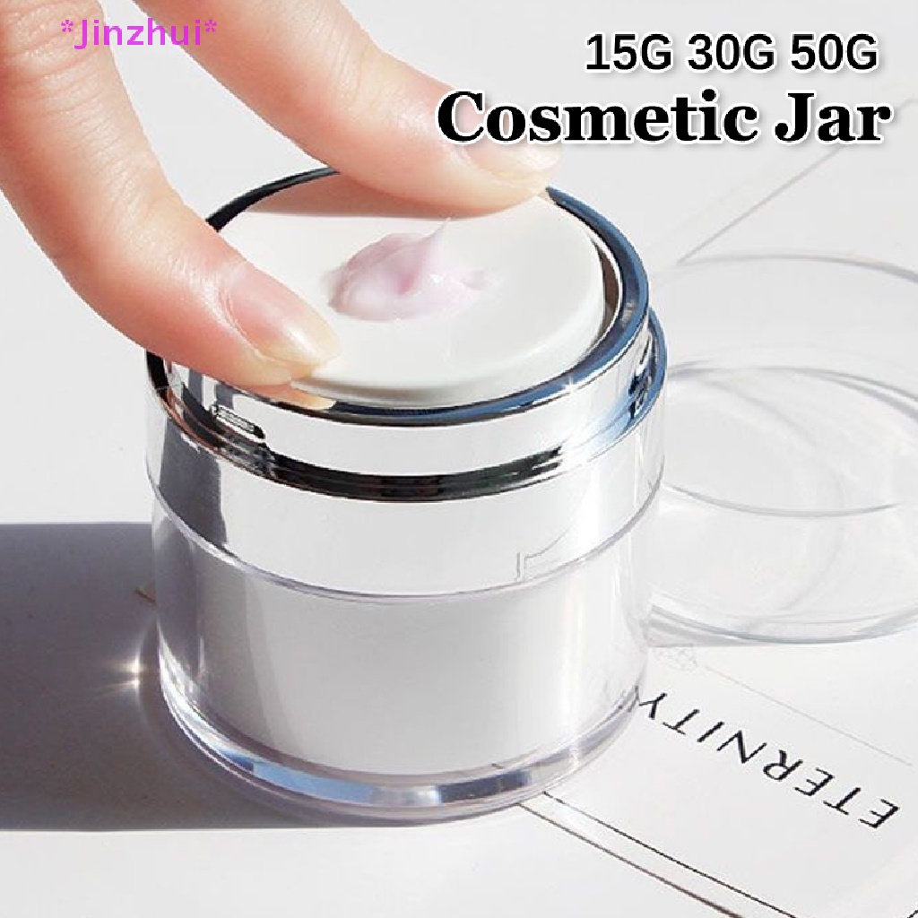 Jinzhui Acrylic Airless Pump Jar Empty Cream Bottle Refillable