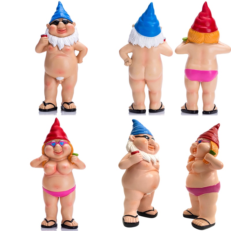 Pcs Nude Statuary Garden Gnomes Naughty Naked Funny Statue Decor