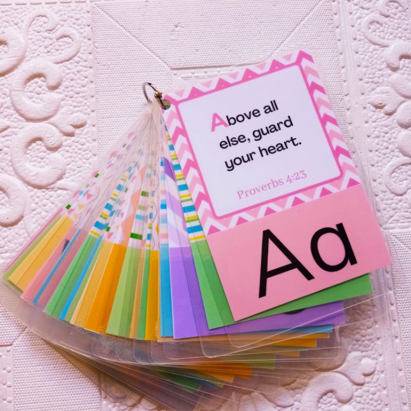 Alphabet Scripture Bible Memory Verse Flash Cards Laminated Shopee