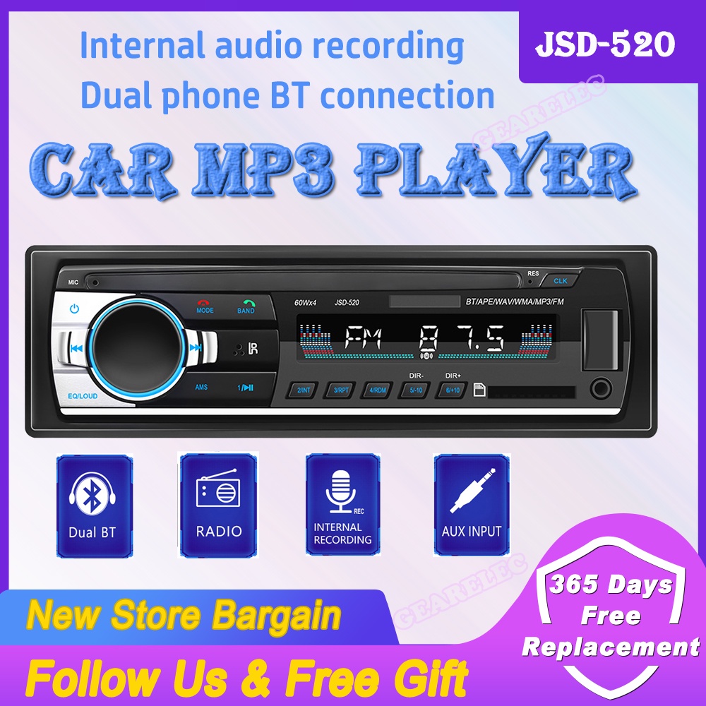 Jsd V Din Car Radio Stereo In Dash Digital Bluetooth Radio With