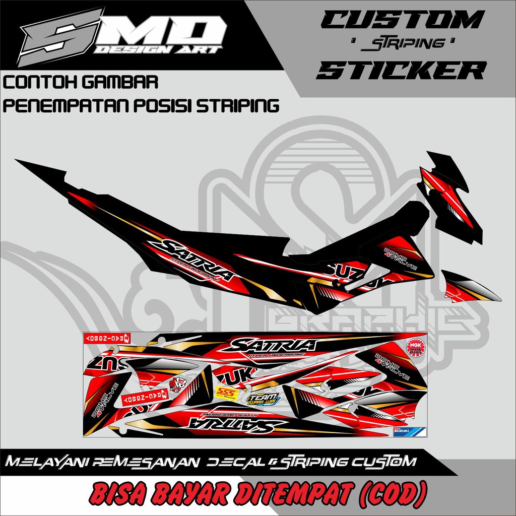 Striping Variation SATRIA FU FACELIFT Wing TYPE S RACING Shopee