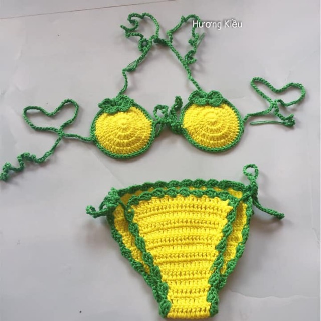 Hand Crocheted Orange Bikini Shopee Philippines