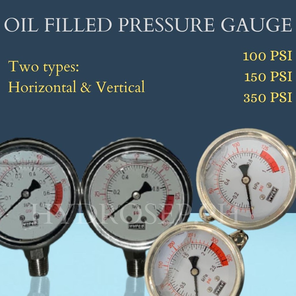 Oil Filled Pressure Gauge Psi Shopee Philippines