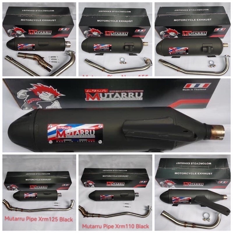 Mutarru Muffler Power Pipe V Black Mio Aerox Nmax Xrm Xrm