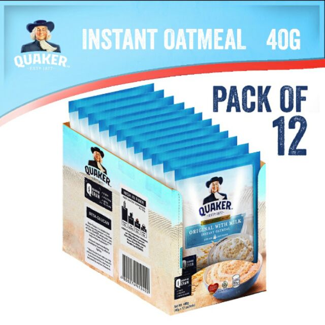 Quaker Oats Instant Oatmeal G Sachet Shopee Philippines