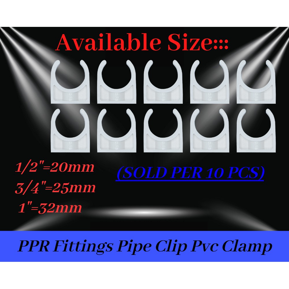 WPT 5116 10 Pcs PPR Fittings PVC Clamp Pipe Clip Shopee Philippines