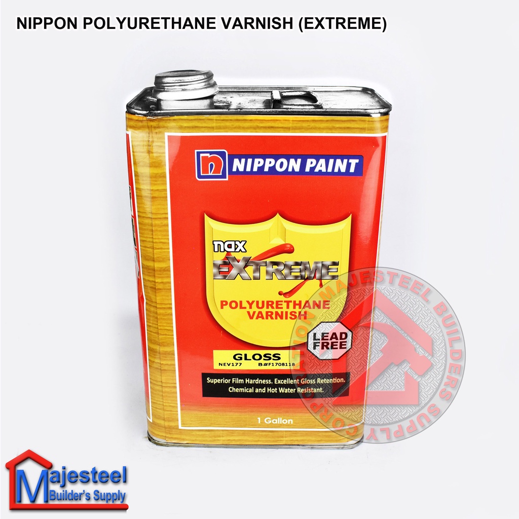 Nippon Nax Extreme Polyurethane Varnish 1Liter Floors Doors Furniture