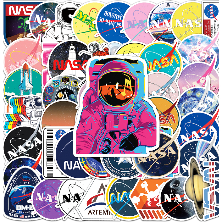 Piece Funny Cute Nasa Stickers Waterproof Diy For Phones Laptop Car