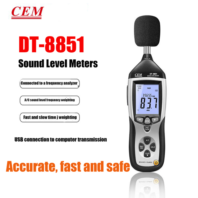 Cem Digital Noise Meter Professional Decibel Meter Sound Measuring