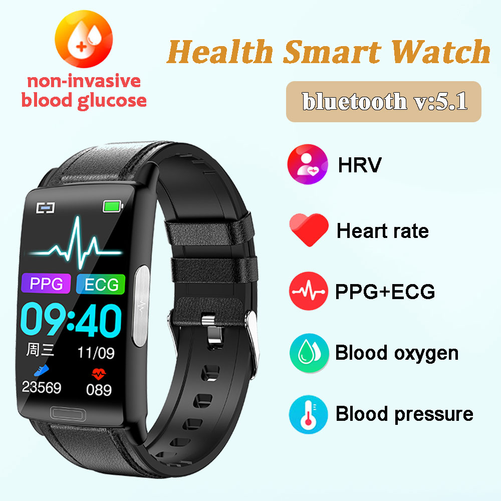 Health Smartwatch ECG Noninvasive Blood Glucose Body Temperature Heart