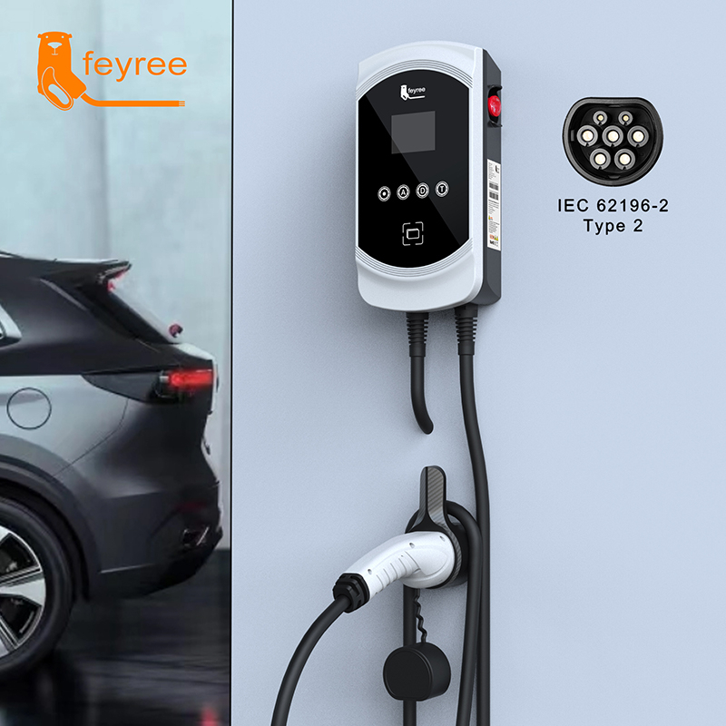 Feyree EV Charger 22KW 32A 3 Phase EVSE Wallbox Electric Vehicle Car