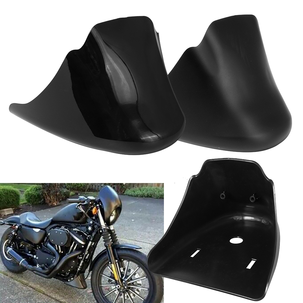 Motorcycle Black Front Bottom Spoiler Mudguard Air Dam Chin Fairing For