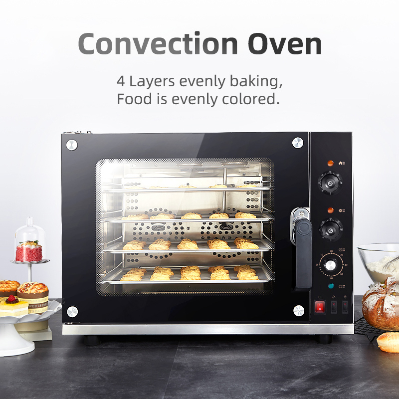 Commercial Electric Convection Oven Large Capacity 4 Layers 59 Liters