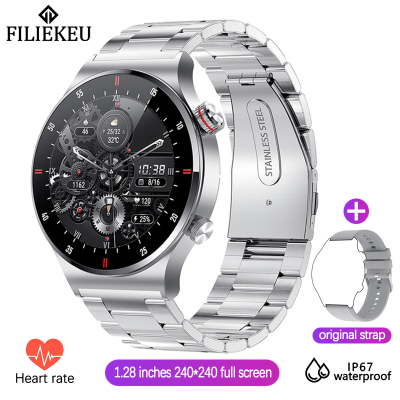 Filiekeu New Hwgt Smart Watch Hd Amoled Screen Support Ecg Plus Ppg