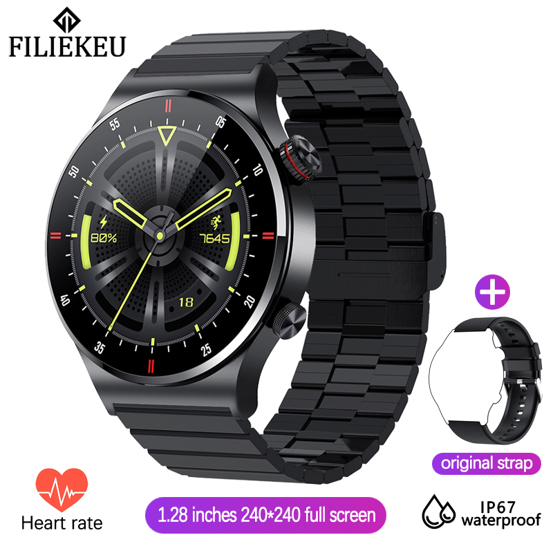 Filiekeu New Hwgt Smart Watch Hd Amoled Screen Support Ecg Plus Ppg