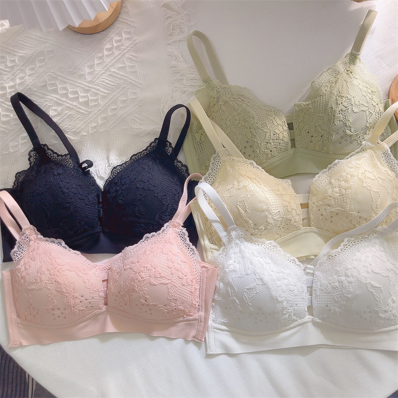 Fashion Sexy Lace Lingerie Women Bra Soft Thin Cup Wireless Girl